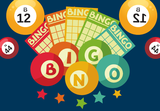 Bingo cards and balls with the words "Cybersecurity Bingo"